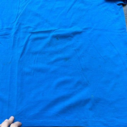 Hanes XL 50/50 Vintage T Shirt Rockwest Oregon PDX Blue Single Stitch Thrashed