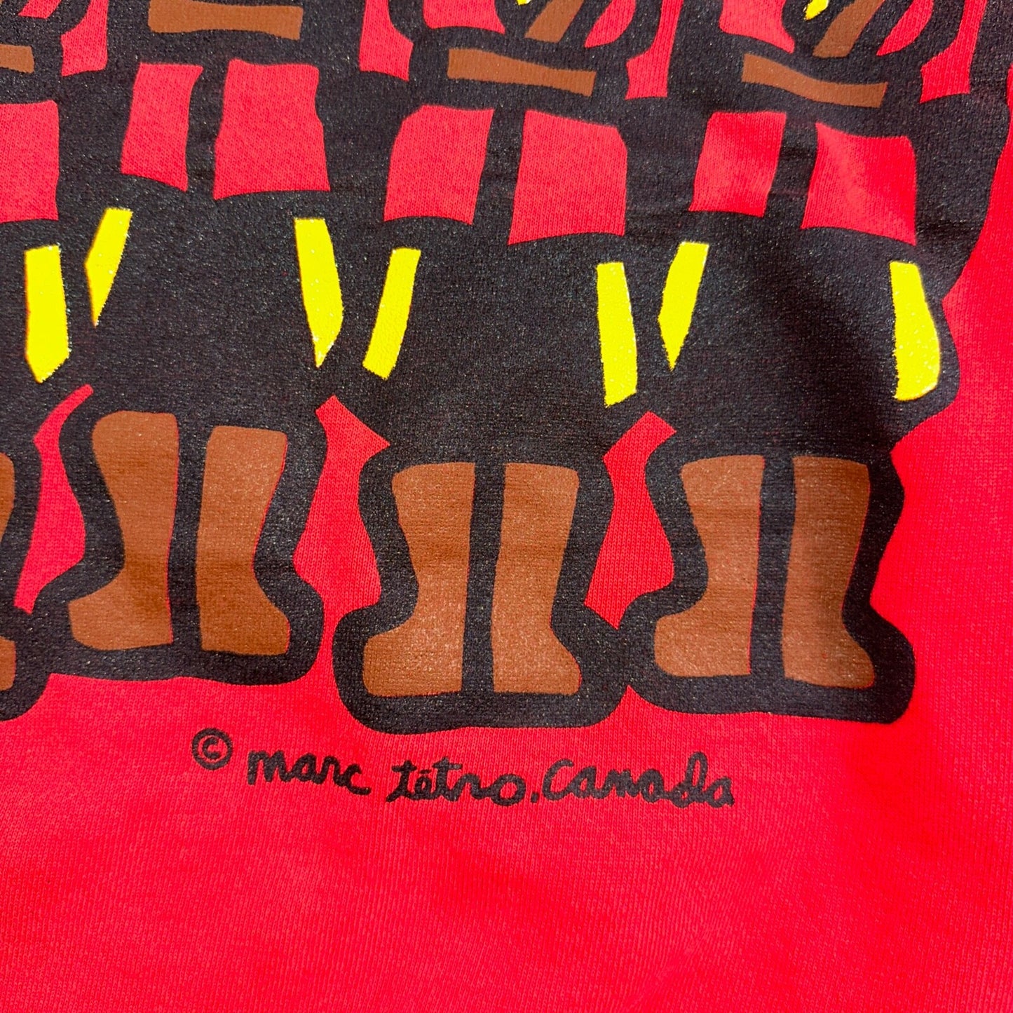 Vtg 90’s Marc Tetro Canada Mountie Police Crewneck Red Sweatshirt S-M