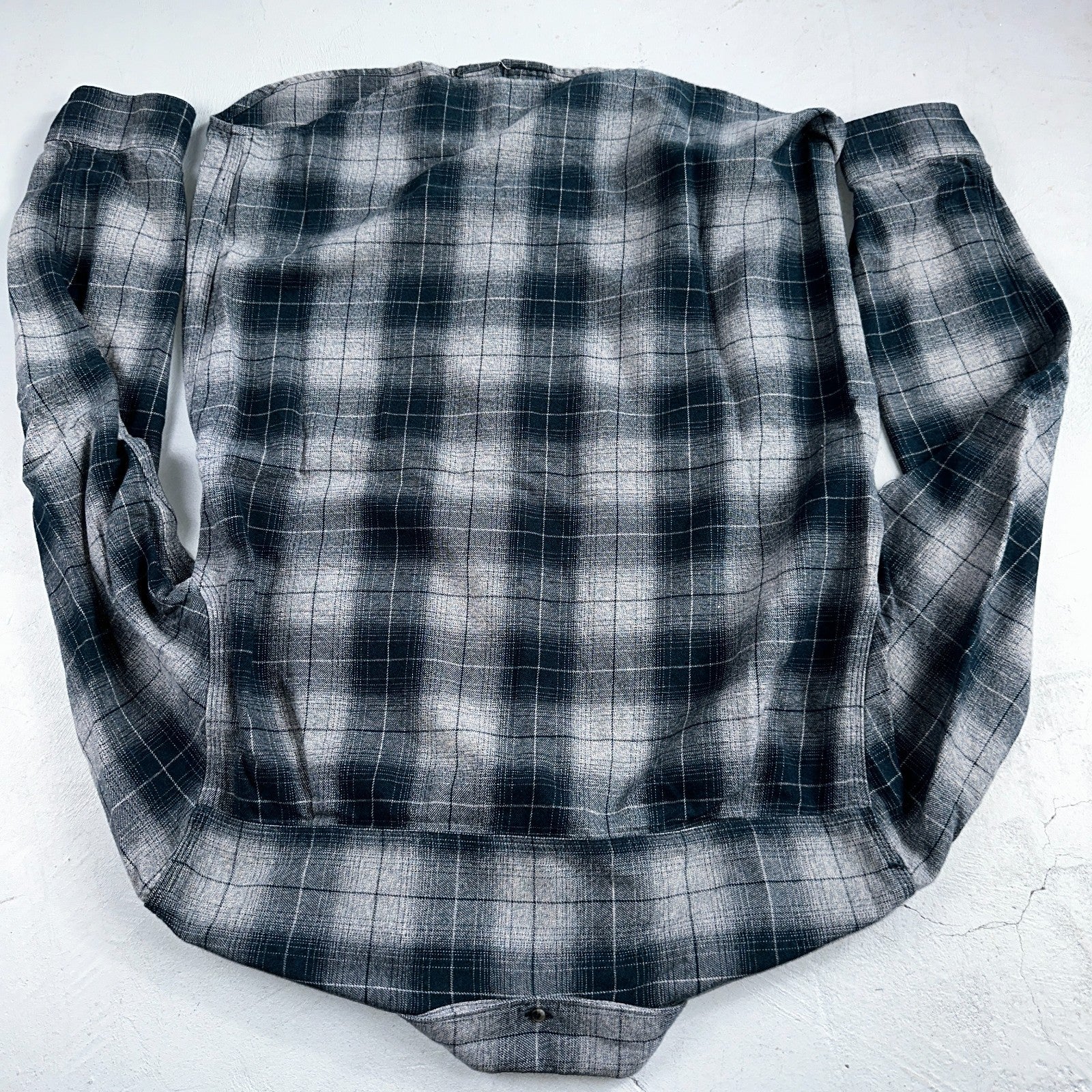 Carhartt M Regular Flannel Shirt Blue Down Grey Workwear Casual 102828 437