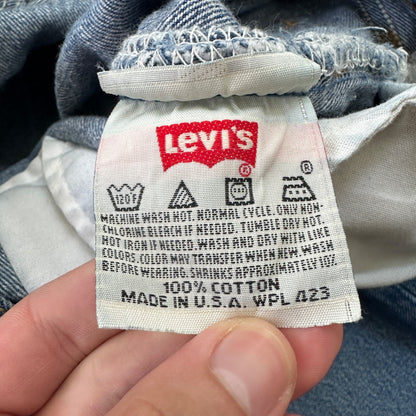 VTG 90s Levis 501 Button Fly 36x36 USA Tag Jeans Straight Wash Blue XX Act 32x31