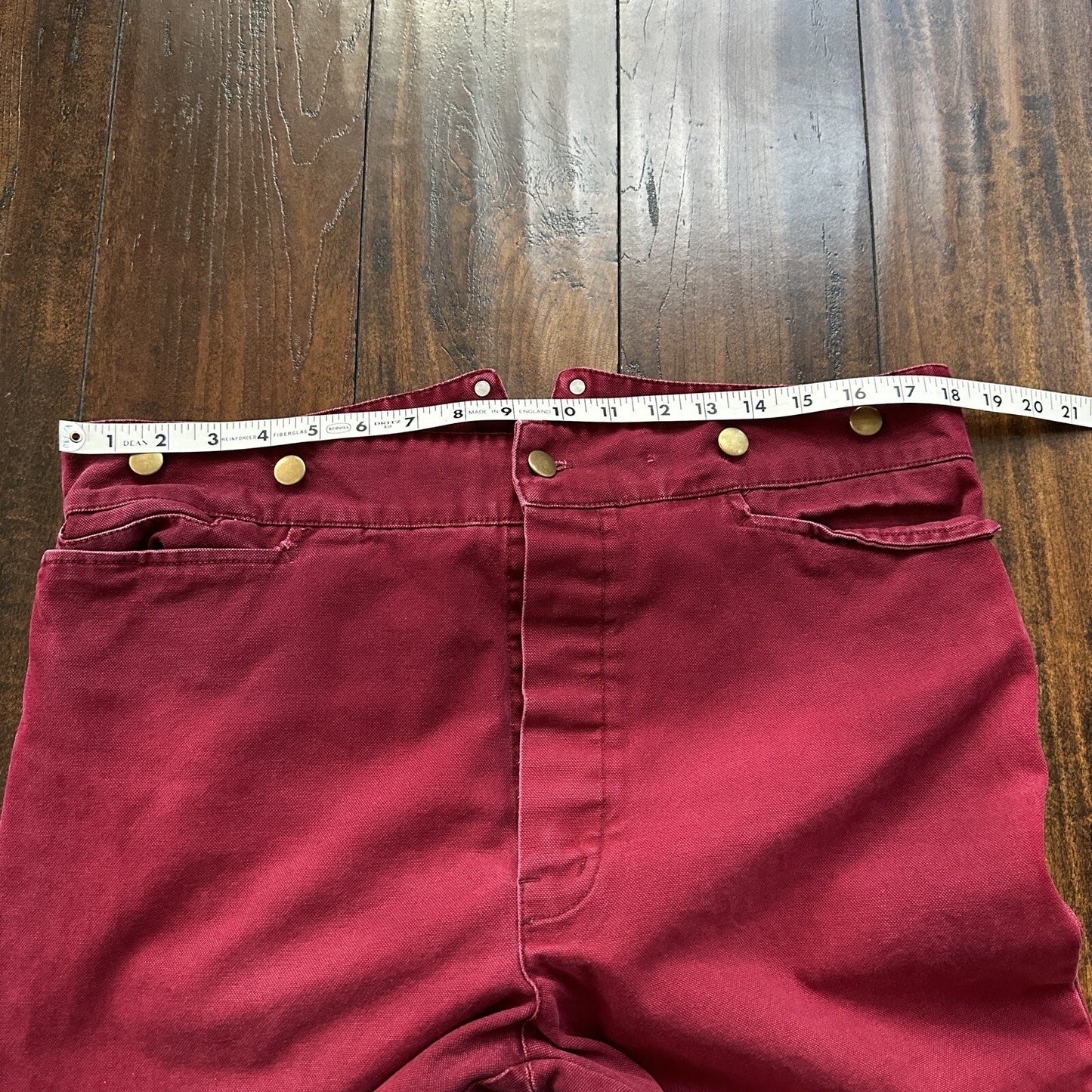 VTG Mens Scully Rangewear Cotton Canvas Outdoor Pants Buckleback Cowboy 36 Red