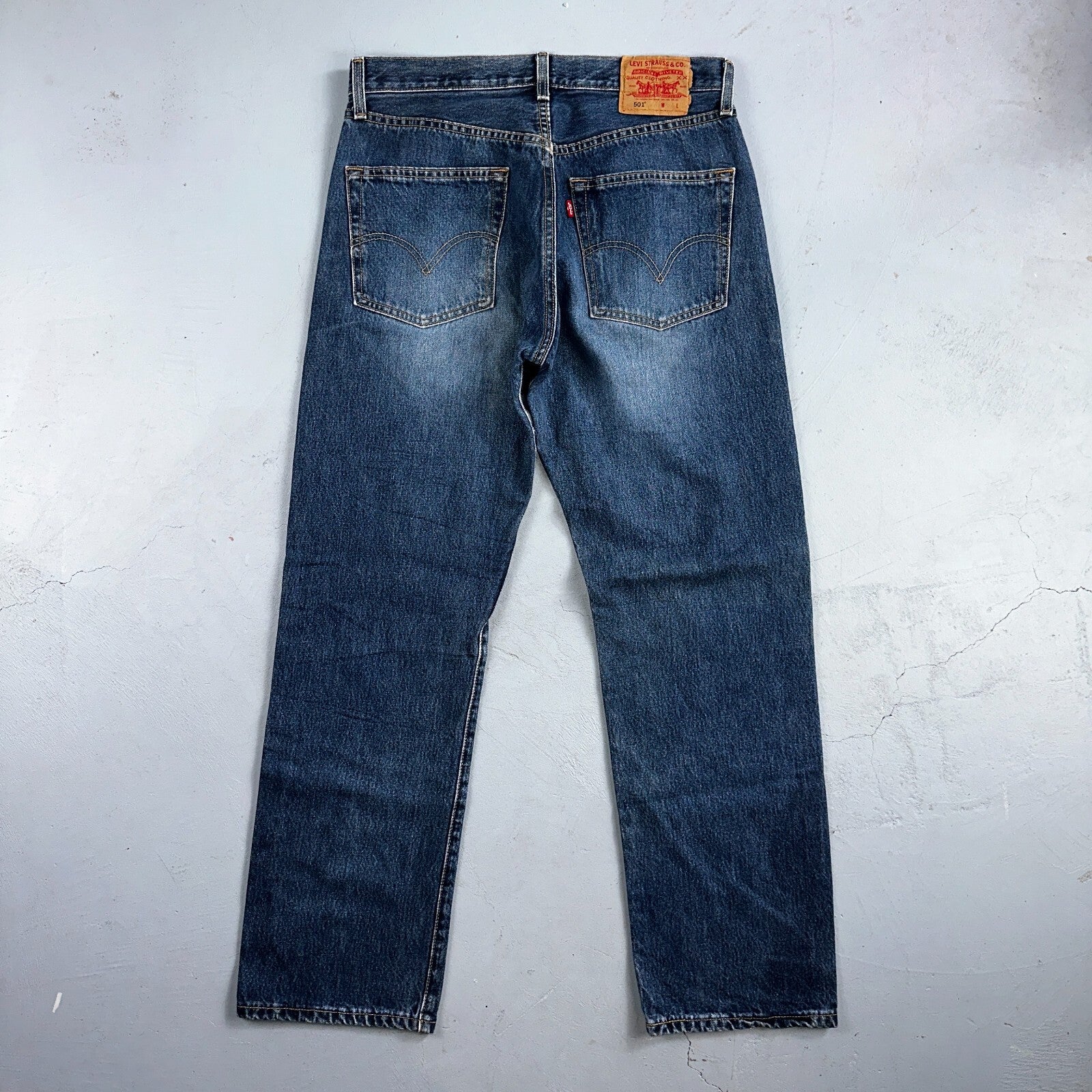 Levis 501 Vintage 90s XX Straight Leg Jeans Y2K Med Wash 33x32 Act 32x31