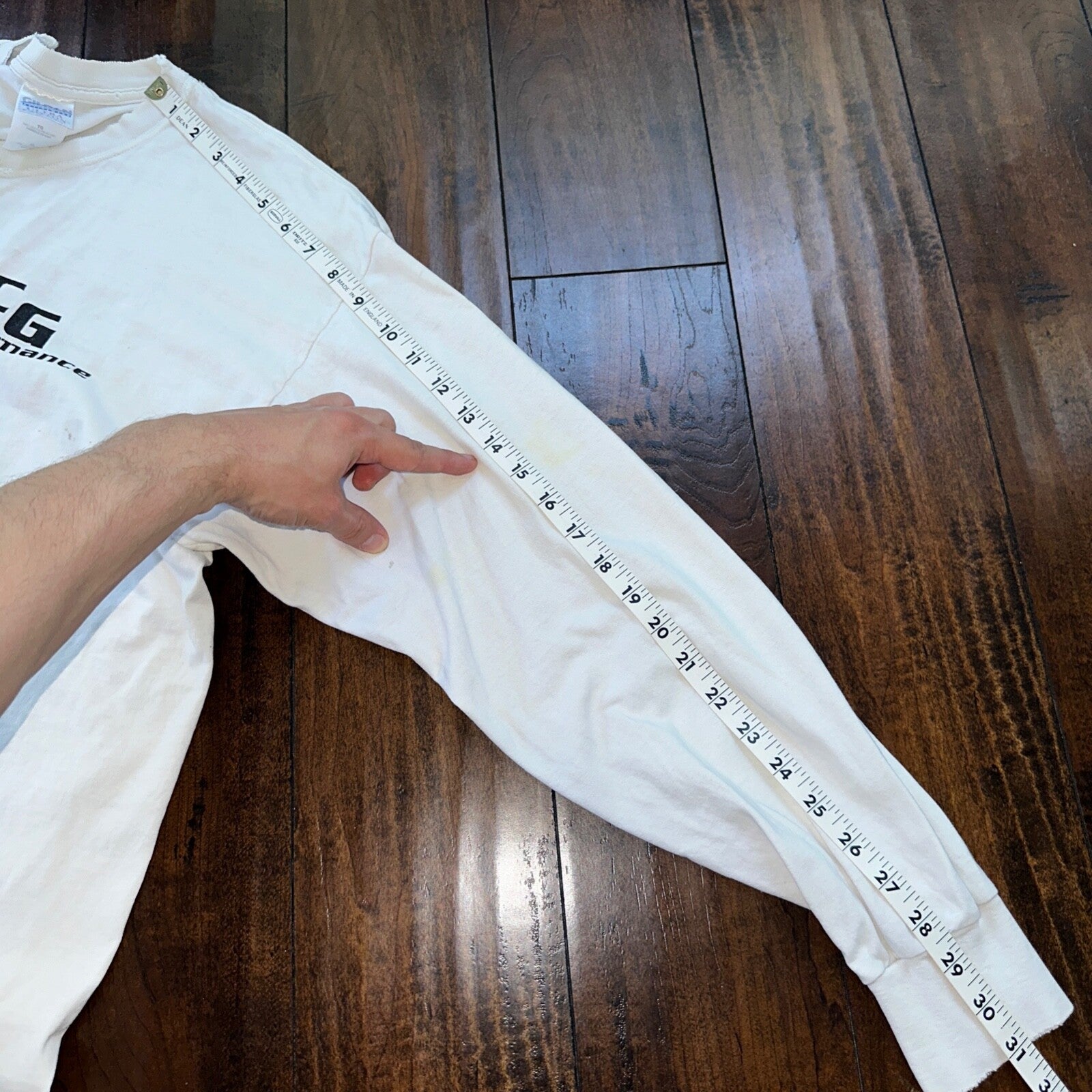 CG Racing Cars VTG T Shirt Nacar Perfomance Y2K XL Rap Thrashed Long Sleeve