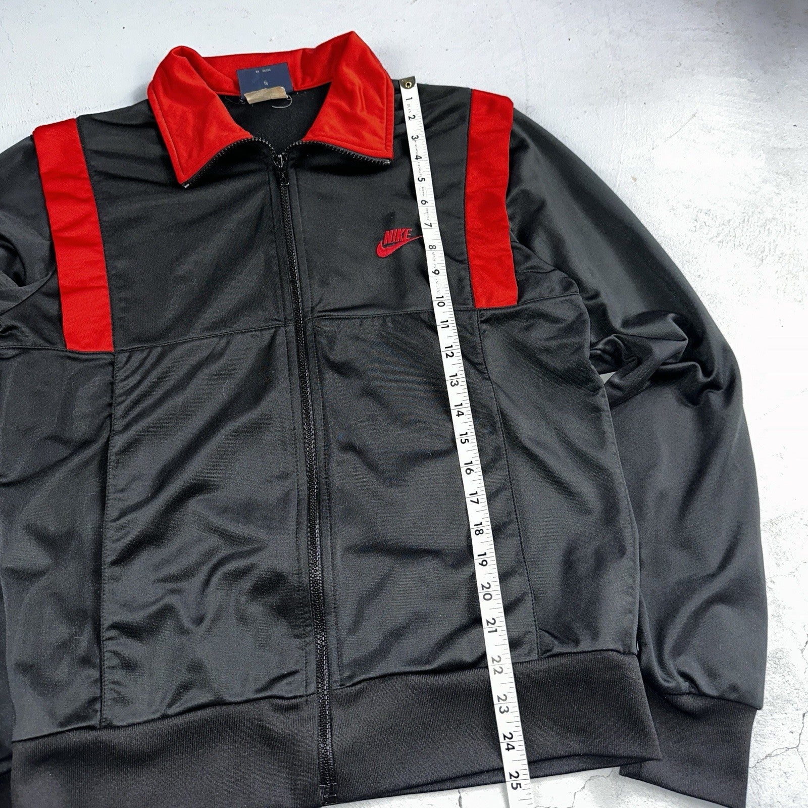 Nike Vintage 1985 Air Jordan Jacket Bred Chicago L RARE Black Red Poly 80s