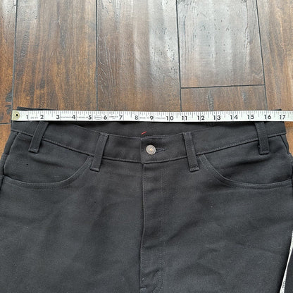 Vintage 1990s Levis 517 Black Stretchy Polyester Jeans Pants Black 36x32 A 34x29