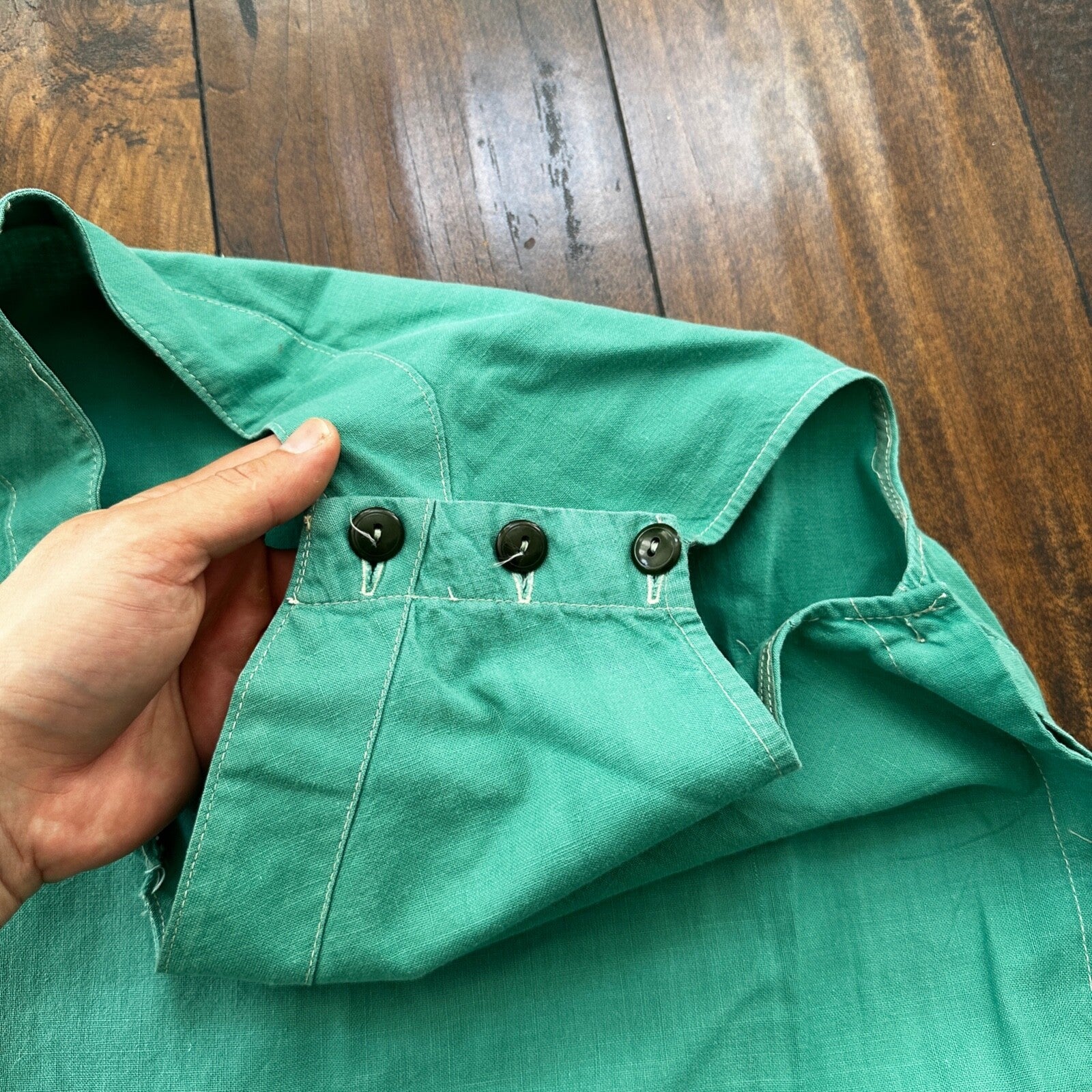 Vintage USA Rockabilly Womens Dress Skirt 60s 70s Green Cute Summer