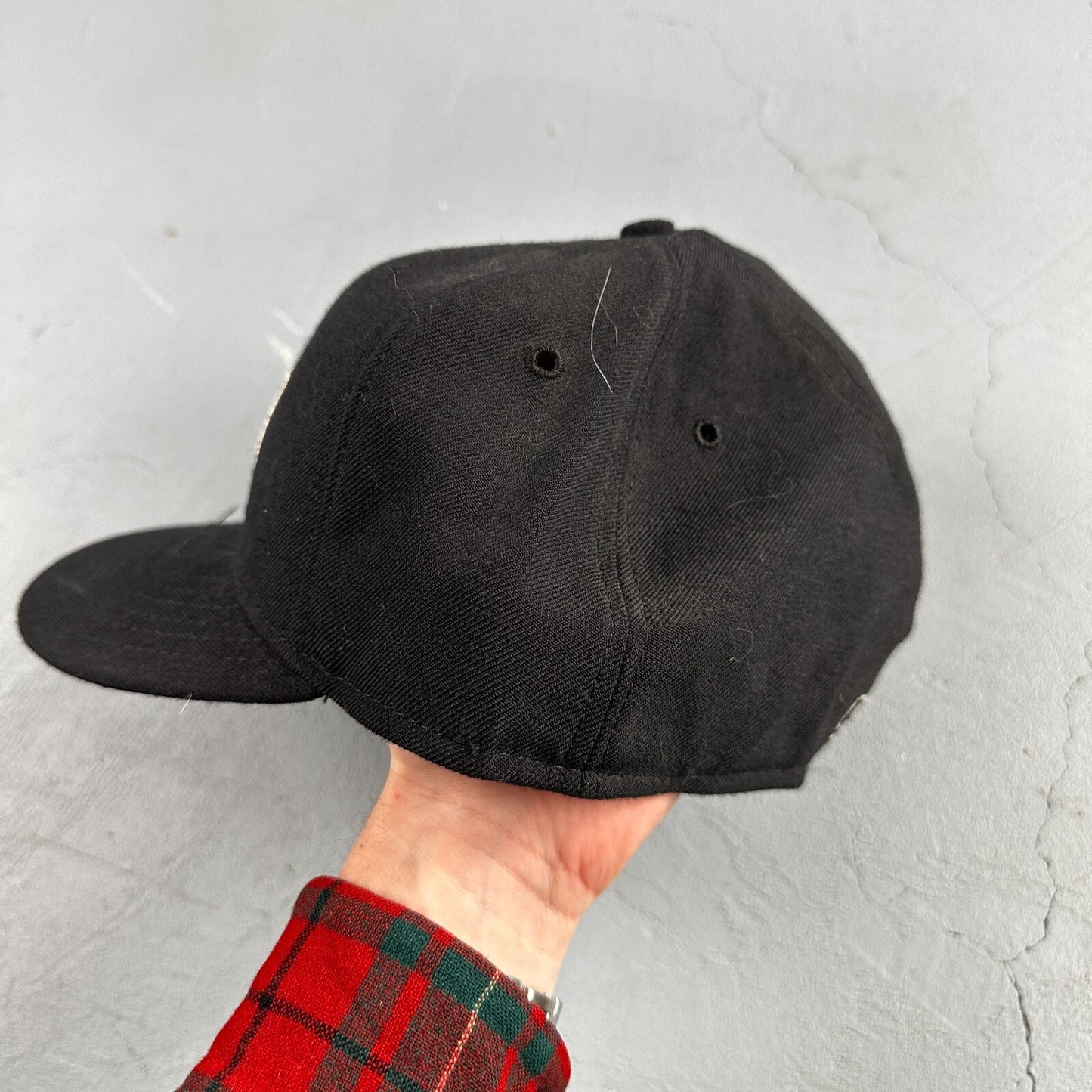 Vintage New Era Major League Baseball Wool MLB Umpire Hat Cap Mens 7 3/8 USA