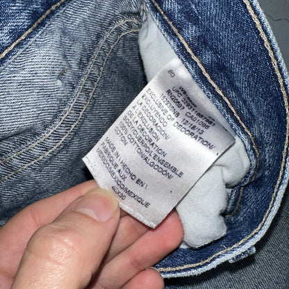 Dickies Double Knee Faded Blue Jeans 40x30  Work Wear Skate Baggy Y2K Wide Leg