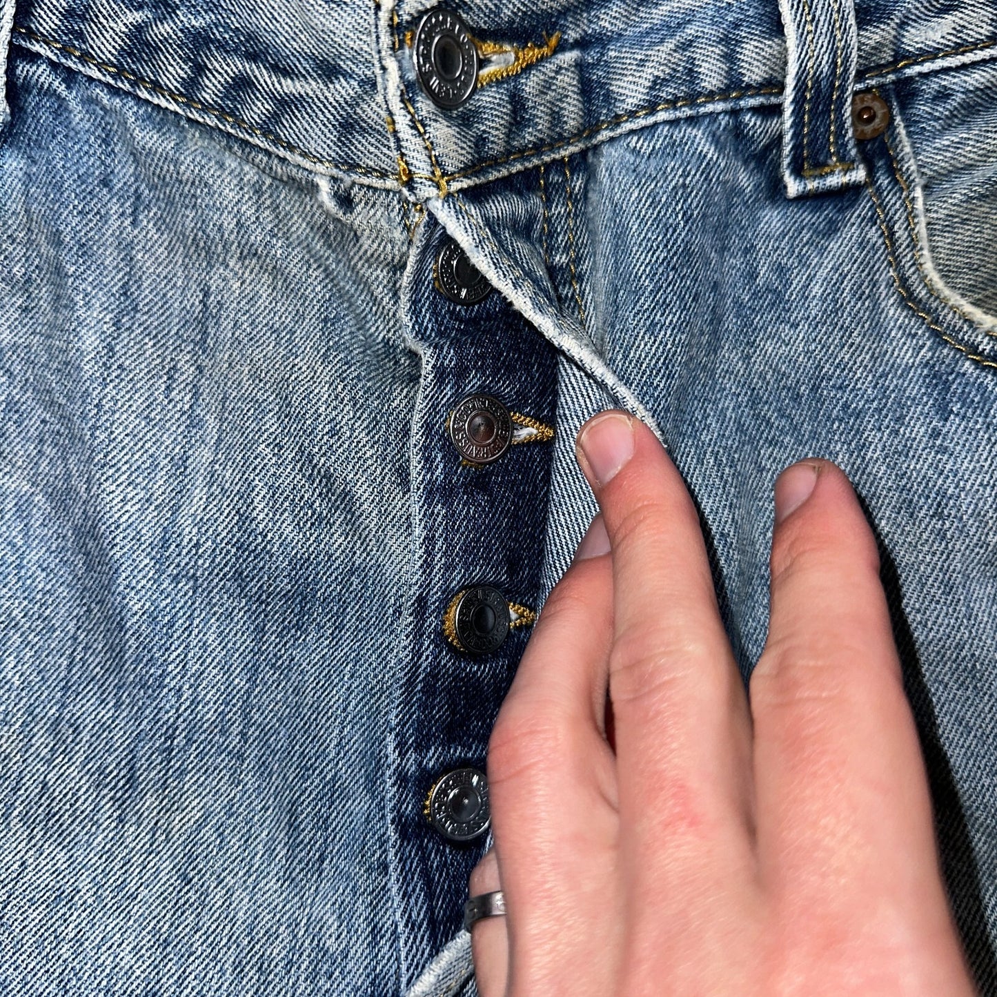 Levis 501 Vintage Y2K XX Straight Leg Jeans Blue Light Wash 36x34 Act 35x31