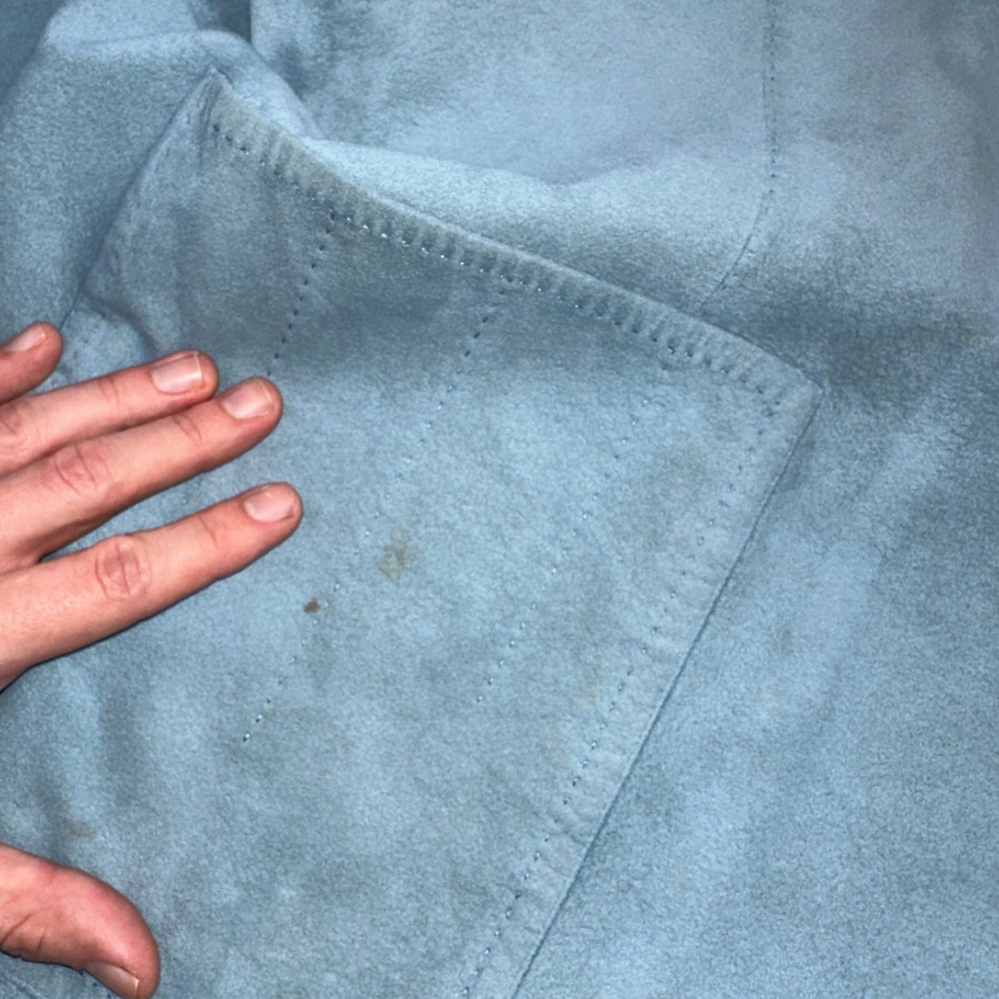 VTG Mens Suit 42 Jacket Sport Coat Rockabilly 60s 70s Suede Blue Disco Lebaron