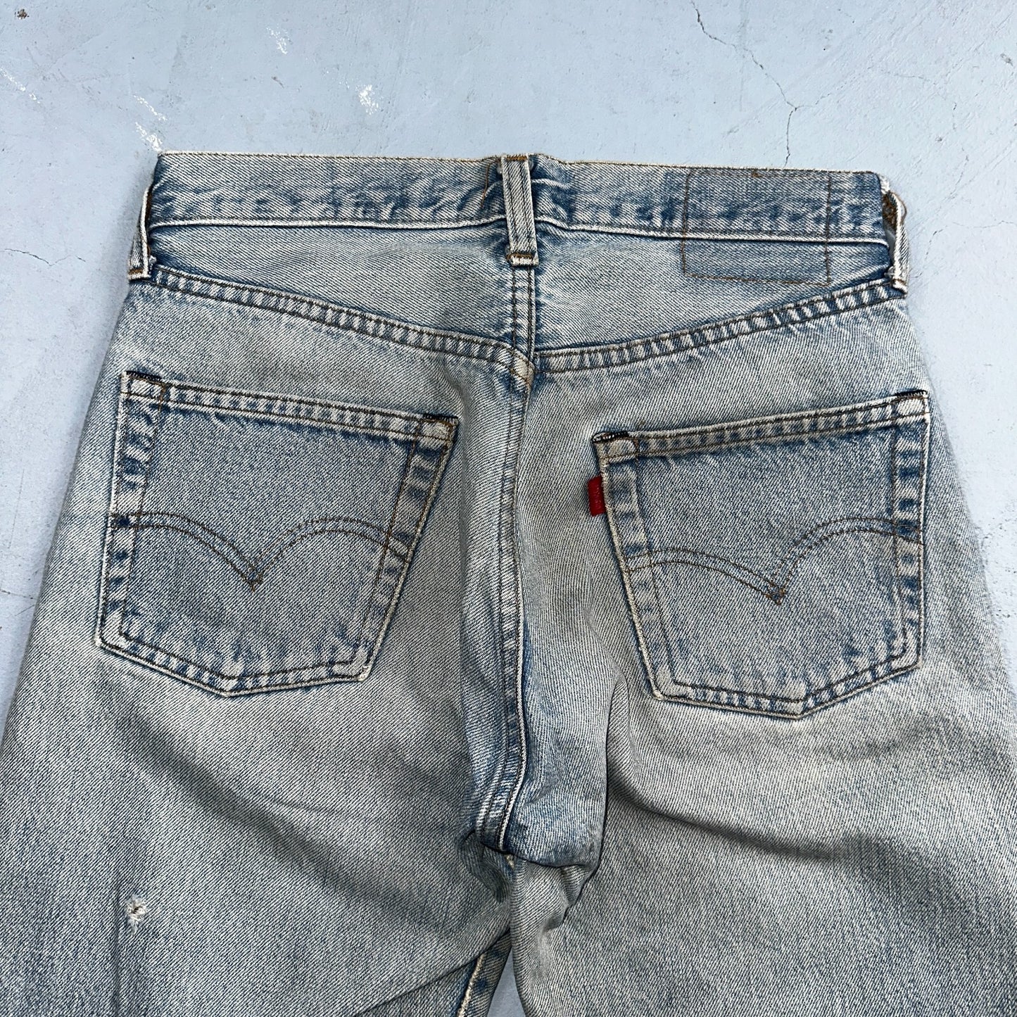 Levis 501 Vintage 80s Redline Selvedge USA XX Jeans Light Wash 29x34 Act 27x28