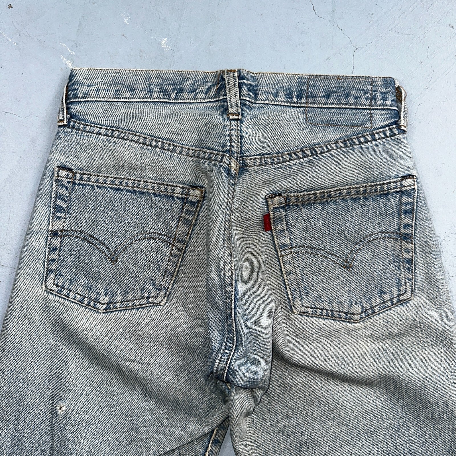 Levis 501 Vintage 80s Redline Selvedge USA XX Jeans Light Wash 29x34 Act 27x28