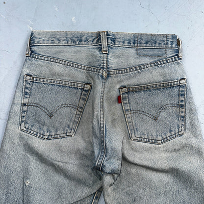 Levis 501 Vintage 80s Redline Selvedge USA XX Jeans Light Wash 29x34 Act 27x28