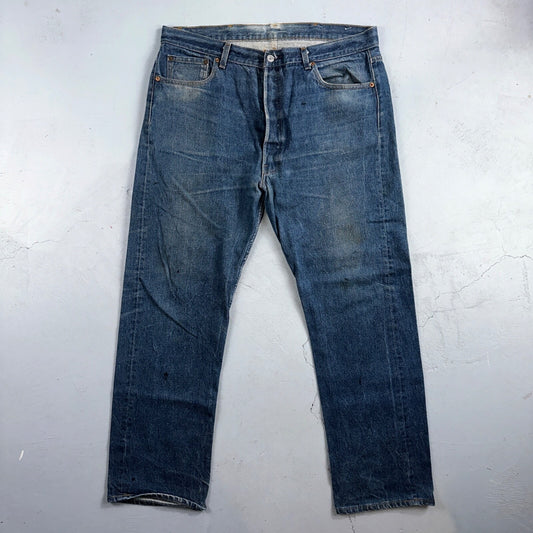 Levis 501 Vintage 80s USA XX Straight Leg Jeans Blue Light Wash 40x33 Act 38x29