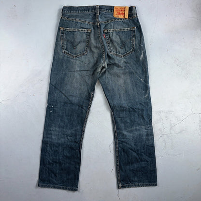 Levis 501 Vintage Y2K XX Straight Leg Jeans Blue Med Wash 33x34 Act 31x28