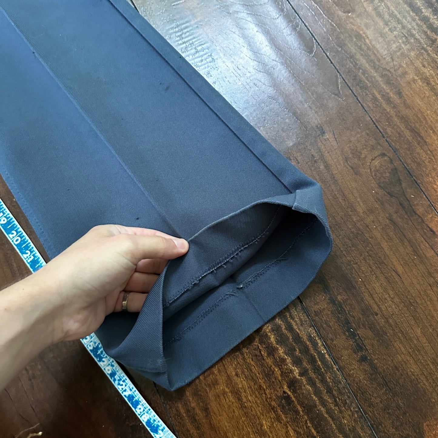 VTG Levis 517 Lot 2 Blue + Brown Polyester Pants Black Gold Tab 34x30 Act 32x28