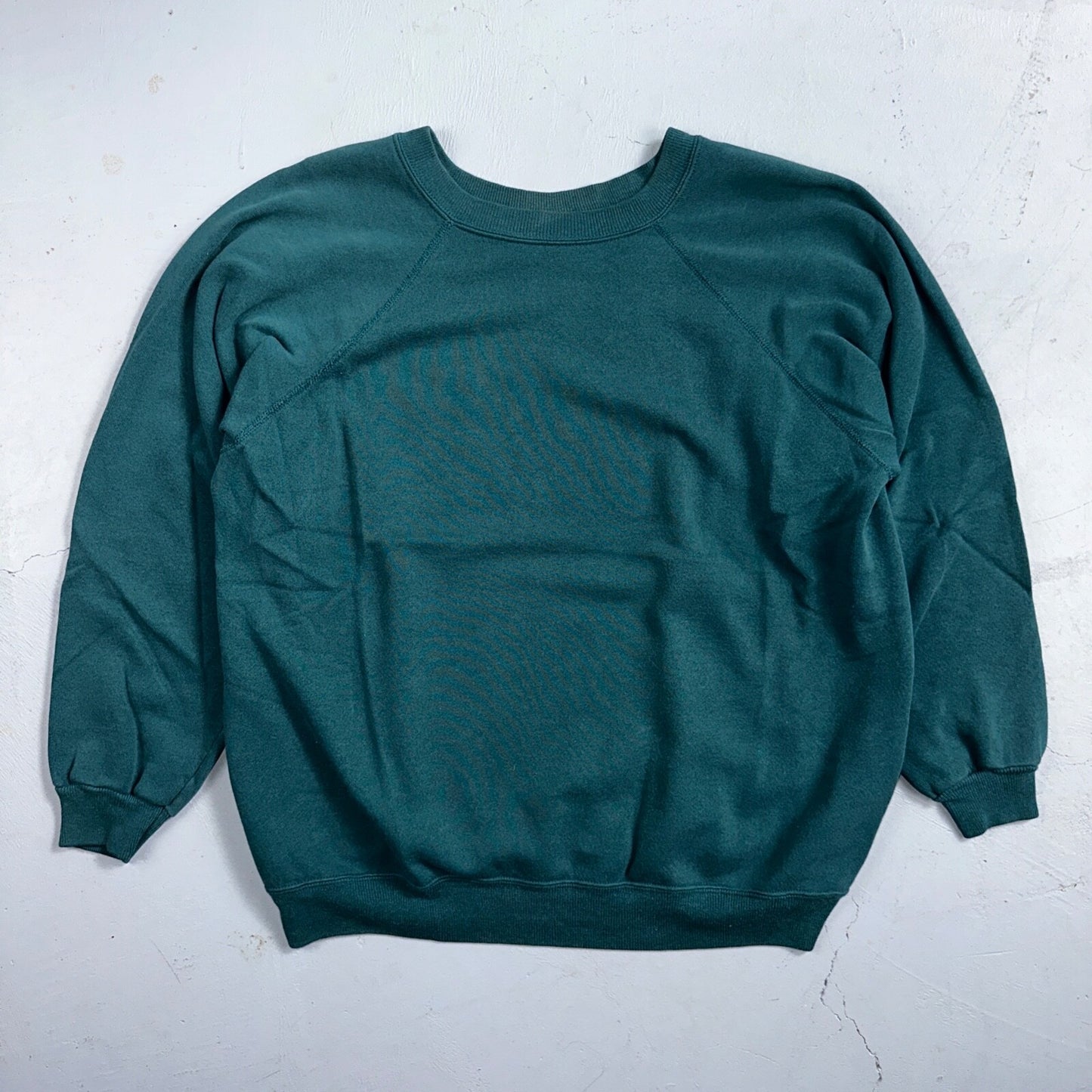 1990s VTG Hanes Sport Blank Sweatshirt XL Green Made In USA Crewneck Basic