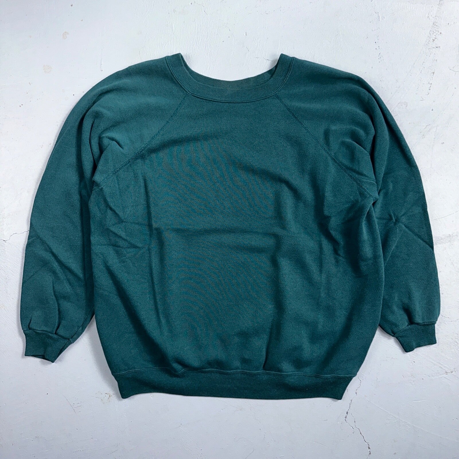 1990s VTG Hanes Sport Blank Sweatshirt XL Green Made In USA Crewneck Basic