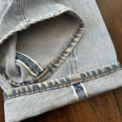 Levis Vintage 80s Redline Selvedge USA 501 XX Jeans Light Wash 34x36 Act 32x31