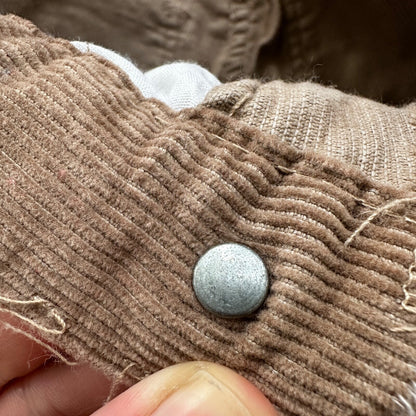 VTG 60s A SMILE USA Brown Corduroy Pants 32 70s 28x25 Capri Cut Cowboy RARE