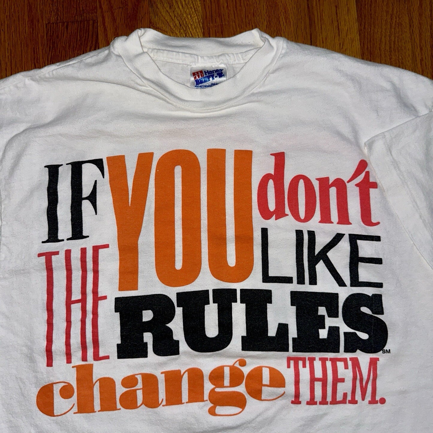 You Don’t Like The Rules Vintage 90s Chicago T Shirt Quote Radio Boxy Inspired