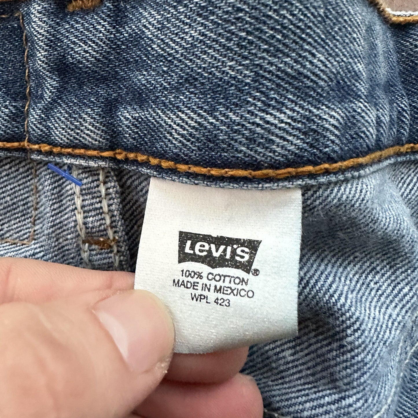 Vintage Y2K 90s Levis 501 XX Button Fly Light Wash 40x30 Jeans Act 36x26