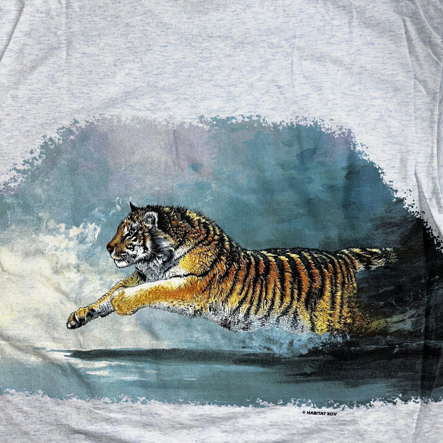 Tiger 90s AOP VTG T Shirt Front Back Nature Love Animals Stripes Single Stitch