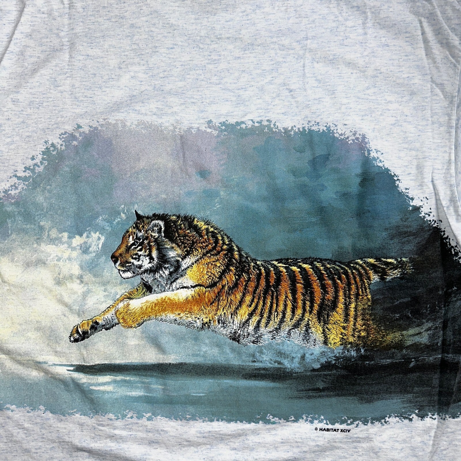 Tiger 90s AOP VTG T Shirt Front Back Nature Love Animals Stripes Single Stitch