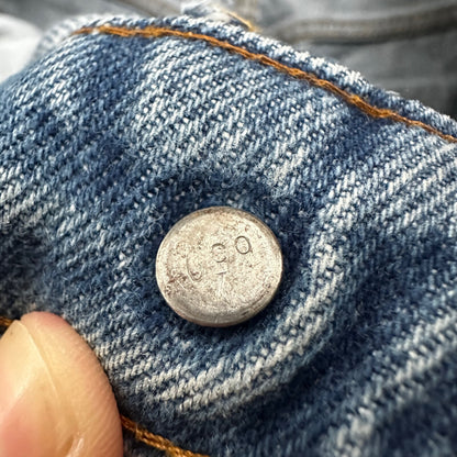 Vintage 80s Levis 505 36x36 USA Blue Jeans 501 Act 33x34 Light Wash