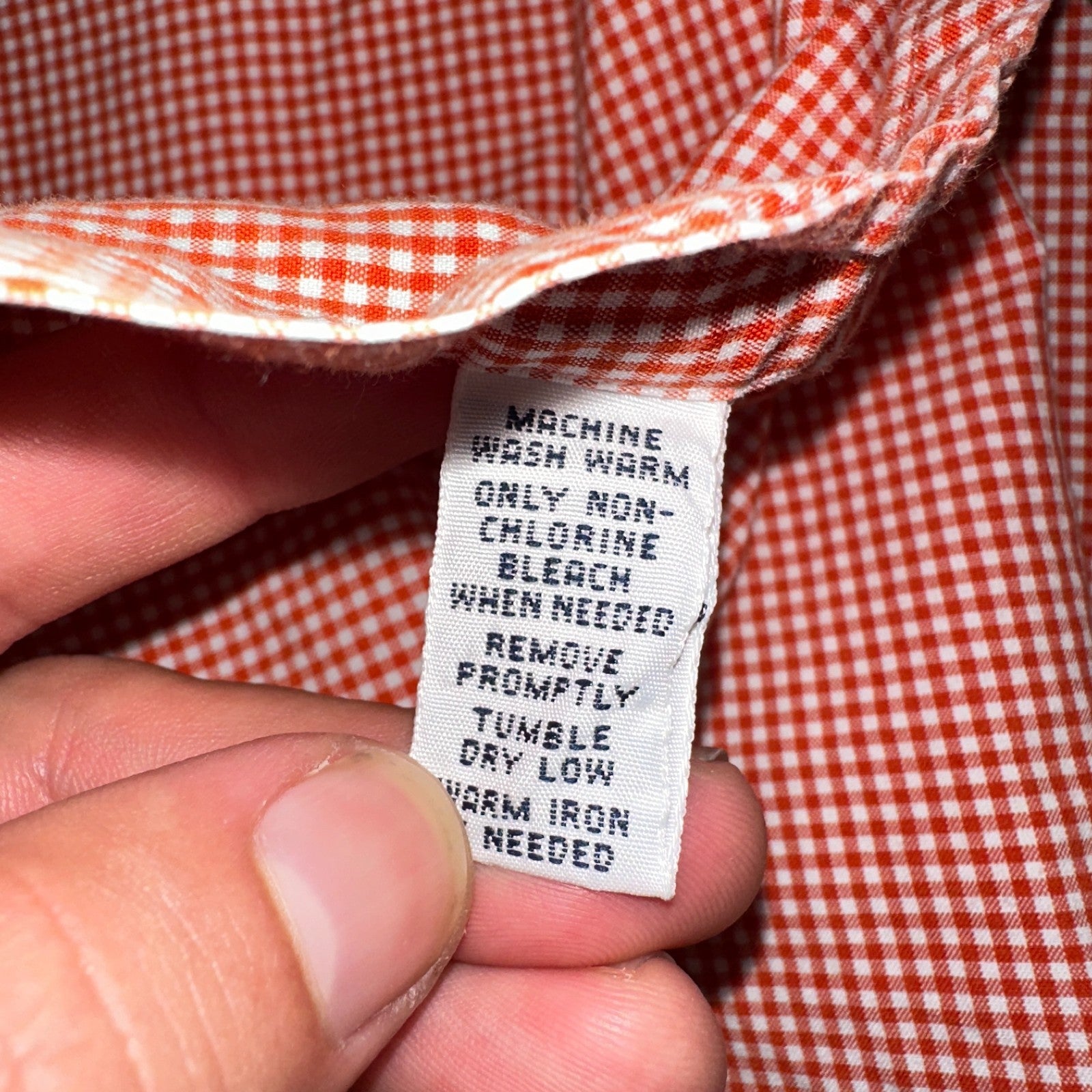 Ralph Lauren XL Red Gingham Button Down Shirt Classic Fit Long Sleeve VTG