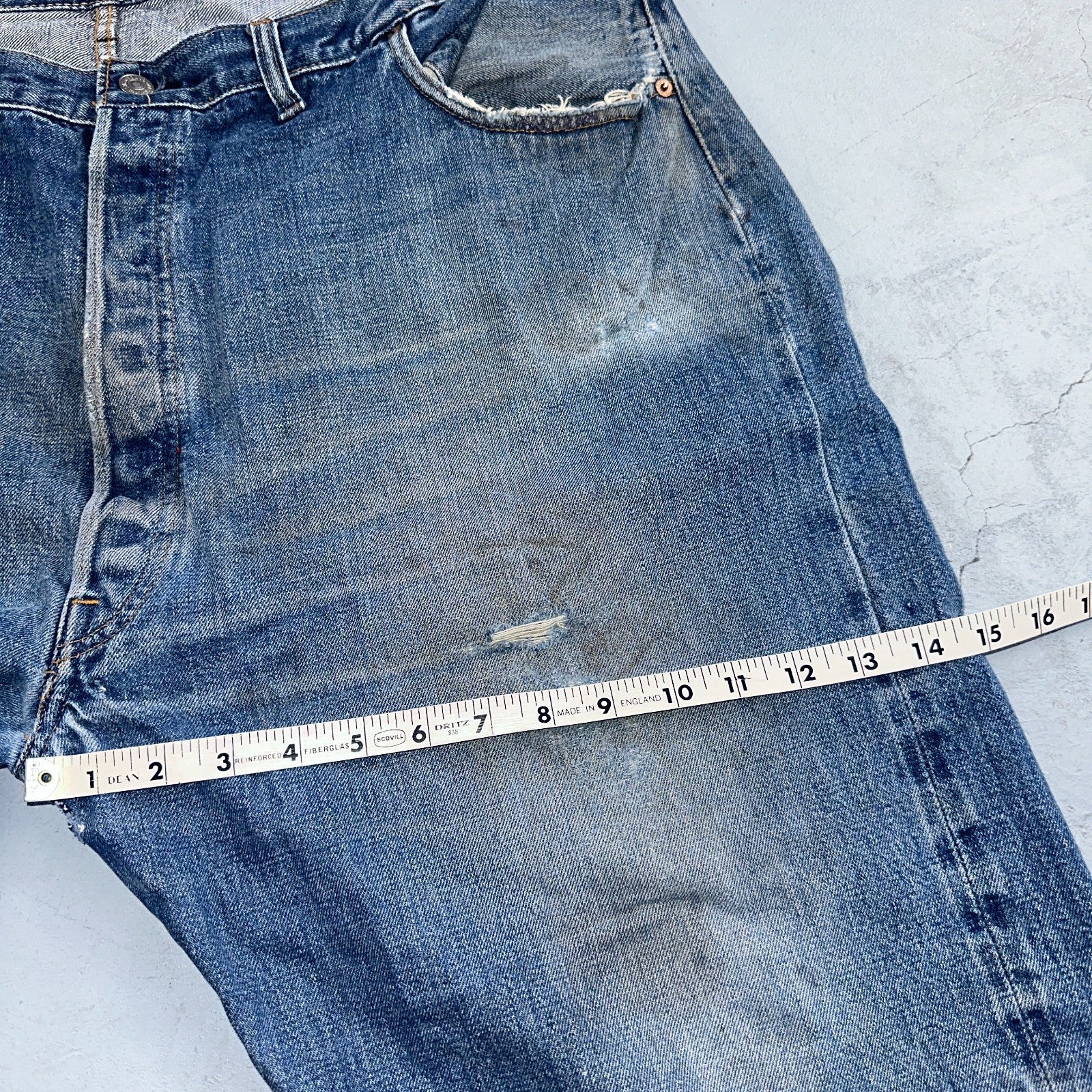 Levis 501 Vintage 70s SS Redline Selvedge USA XX Jeans Med Wash 48x30 Act 44x27