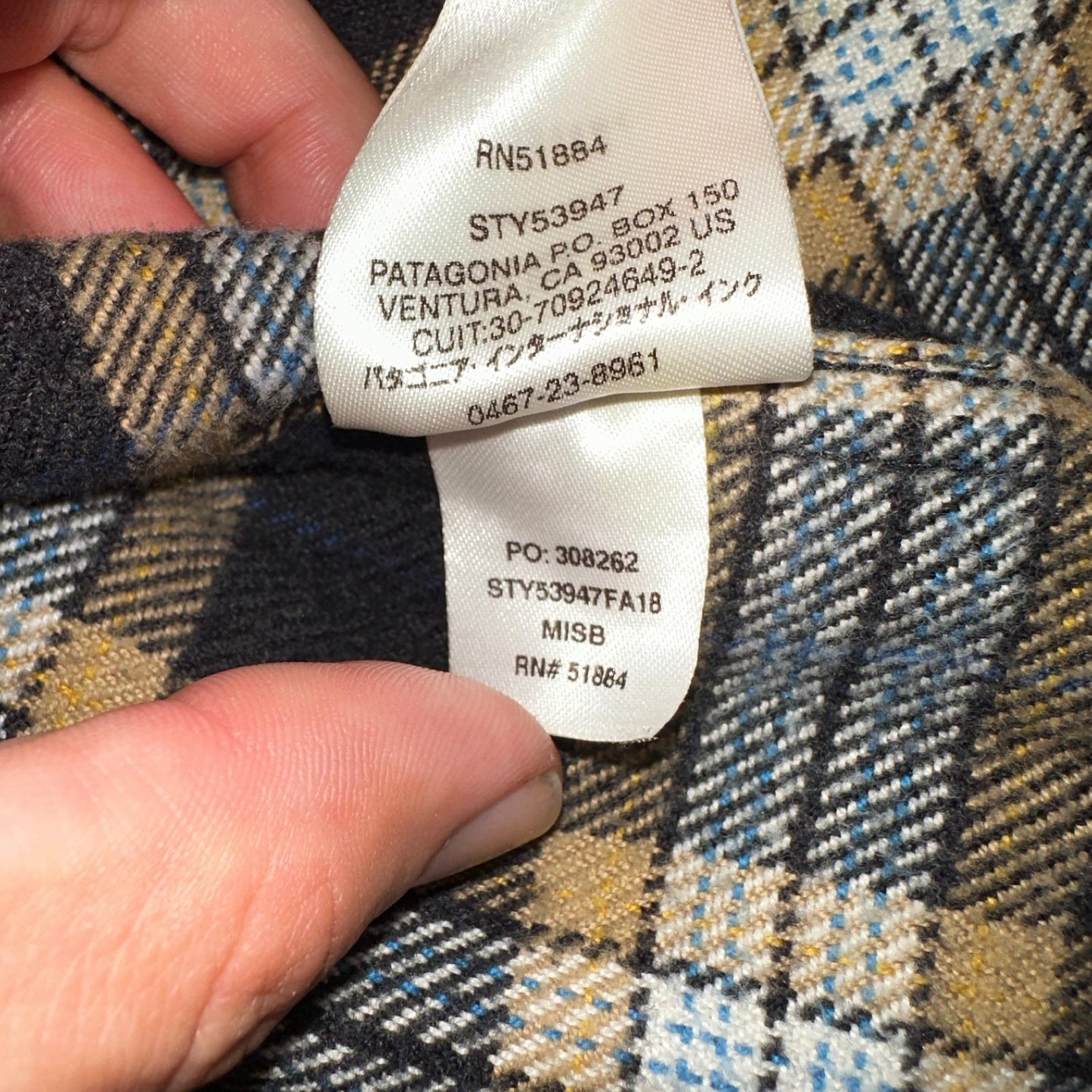 Patagonia Flannel Shirt Mens Size 2XL Plaid Long Sleeve Button Up Yellow Black