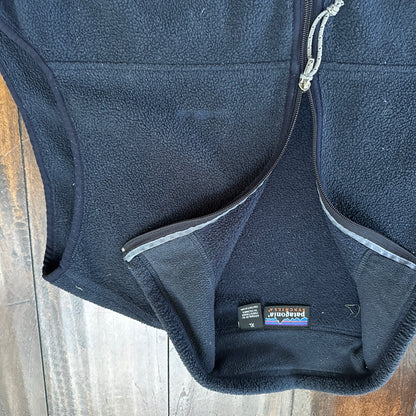 Vintage 90s Patagonia Synchilla Fleece Zip Up Vest Size XL USA Navy Blue