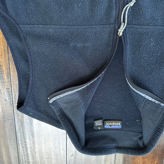 Vintage 90s Patagonia Synchilla Fleece Zip Up Vest Size XL USA Navy Blue