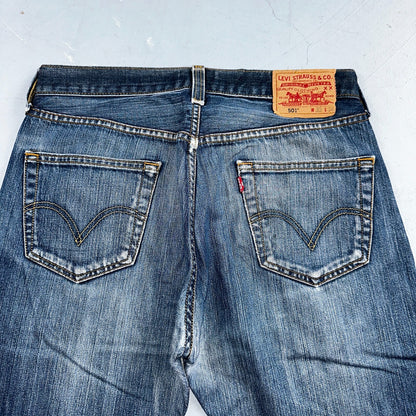 Levis 501 Y2K XX Straight Leg Jeans Blue VTG Med Wash 33x34 Act 31x29