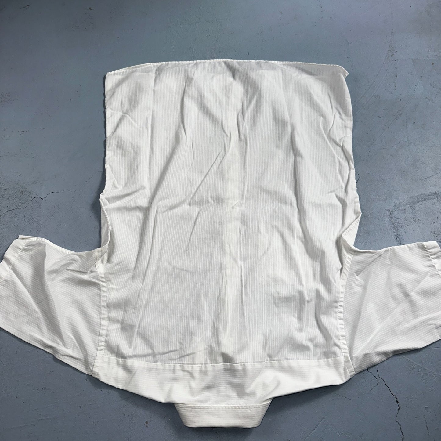 Christian Dior VTG Button Shirt Short Sleeve Men’s 16.5 Ivory Basic 80s 1980s