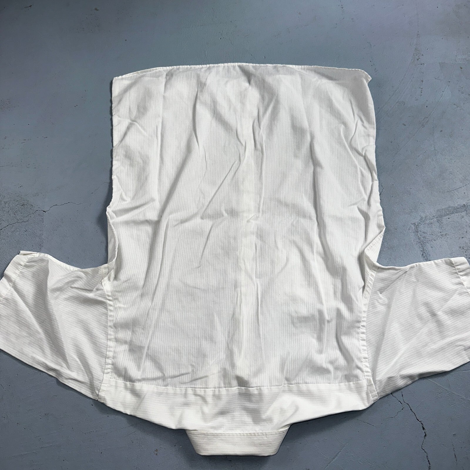 Christian Dior VTG Button Shirt Short Sleeve Men’s 16.5 Ivory Basic 80s 1980s