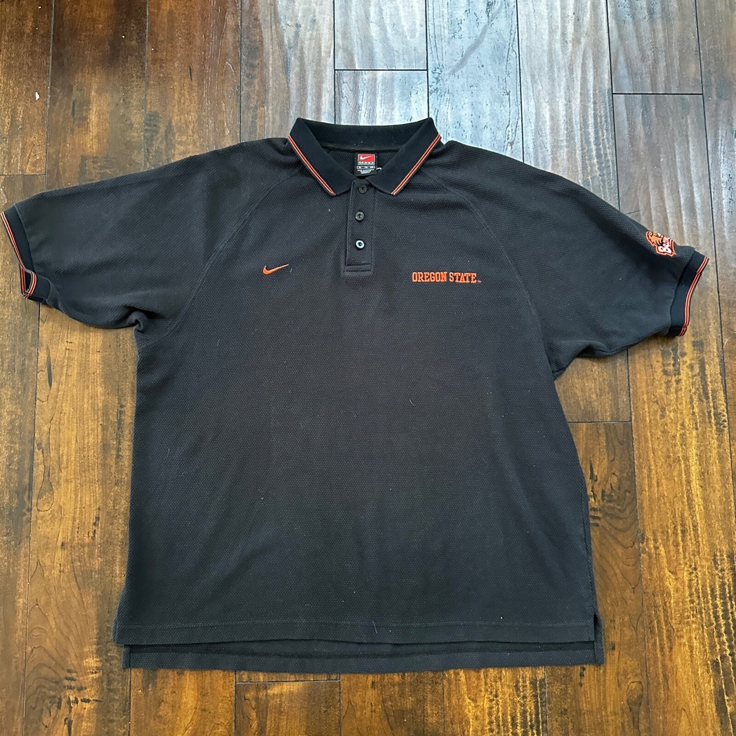 Nike Oregon OSU VTG T Shirt Polo 90s 1990s Sports Golf Ball Cool Beavers XL
