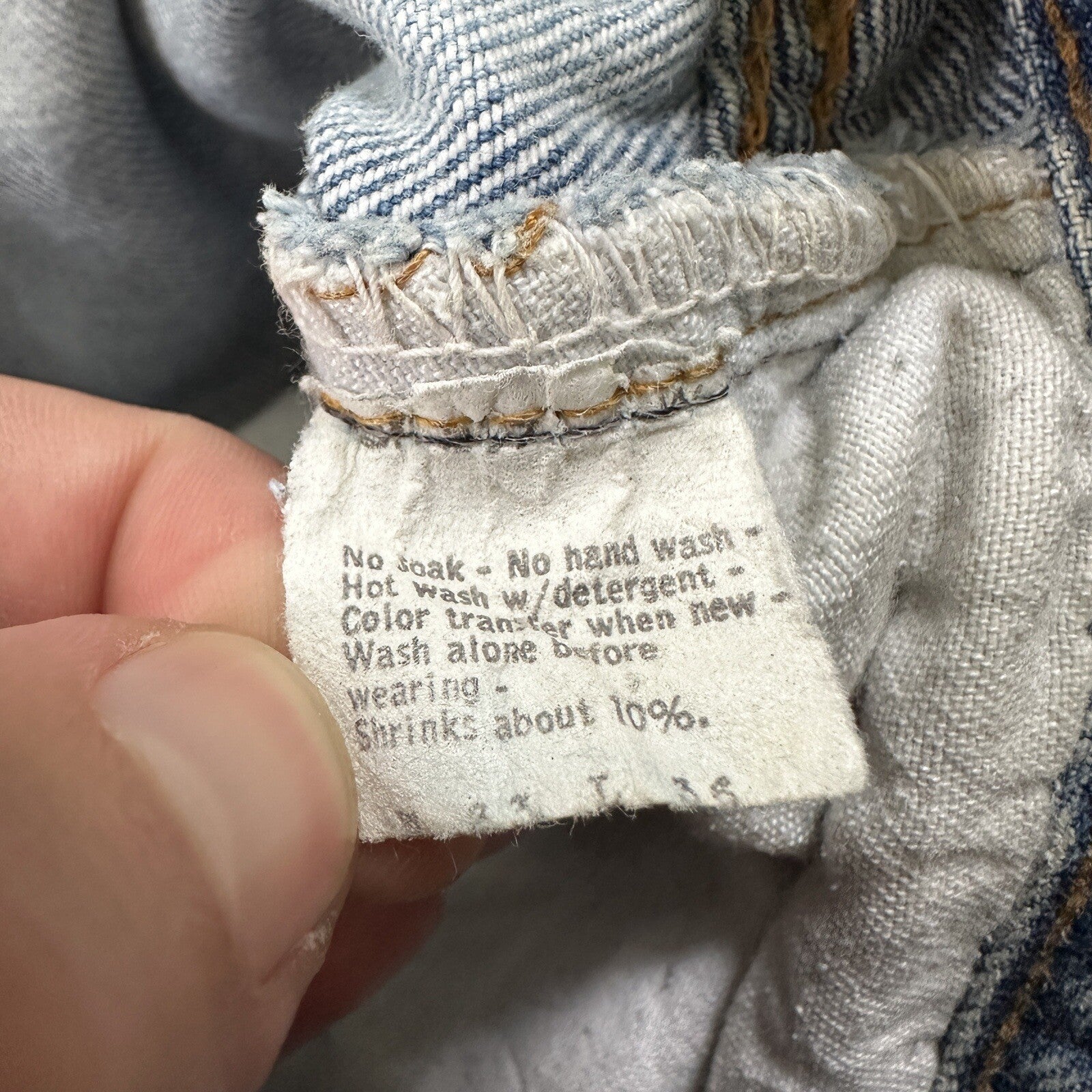 Levis Vintage 80s Redline Selvedge USA 501 XX Jeans Light Wash 32x36 Act 29x31