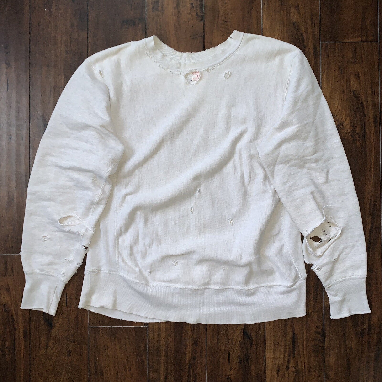 Vintage Champion 1960s True USA Reverse Weave Sweatshirt Gray Basic Crewneck 60s