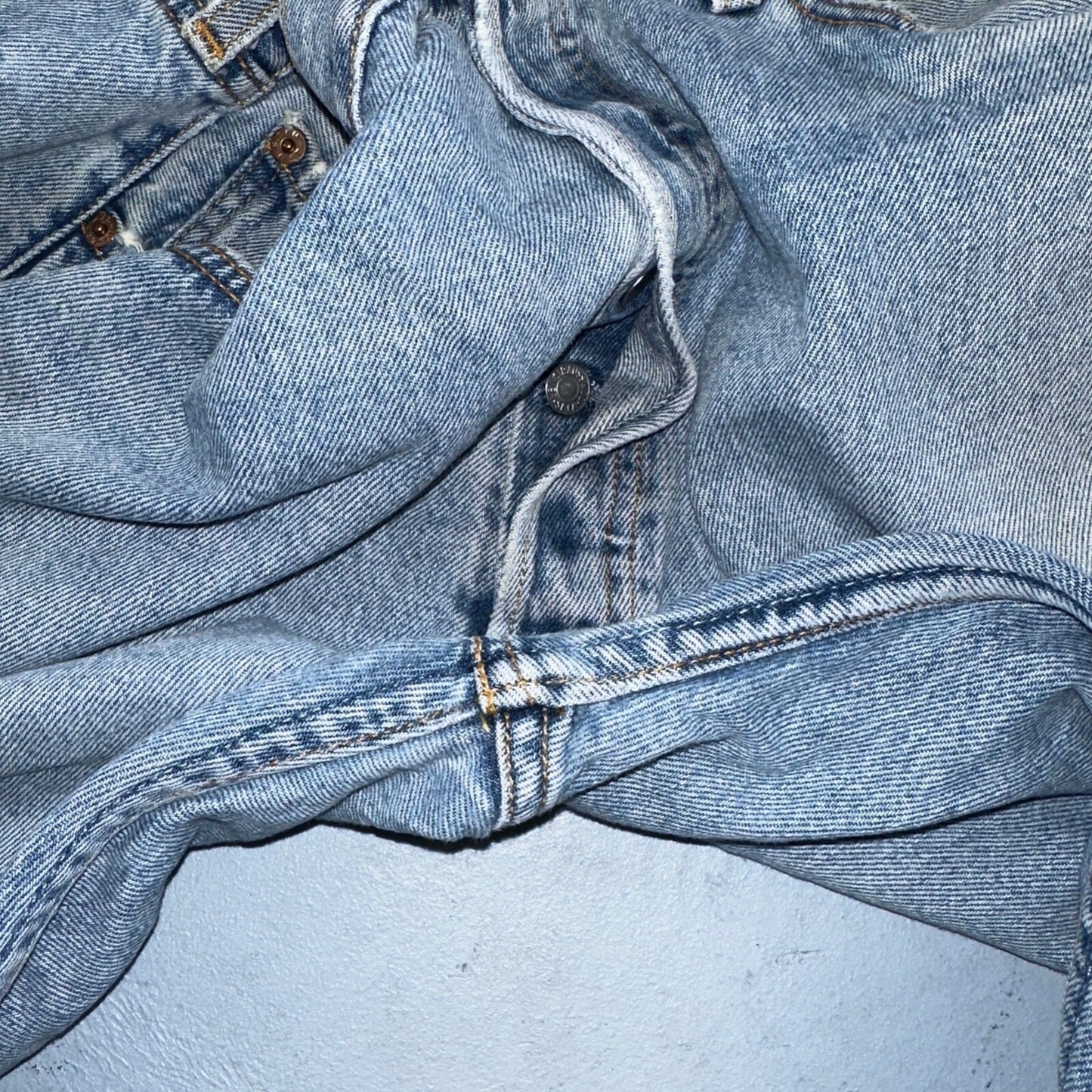 Levis 501 Vintage 90s Mexico Straight Leg Jeans 38x30 Y2K Light Wash Act 37x29