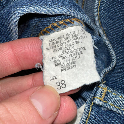 Lee VTG 80 Riders Denim Boot Cut Flare Jeans USA 34x31 Med Wash Cowboy 1980s