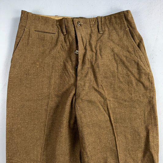 Vintage 40s US Army WWII Field Wool Trousers Pants Mens 34x33 OD-33 Military