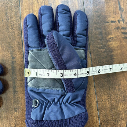 Vtg 80s 90s Thinsulate Winter Ski Skiing Snowmobile Snow Blue GLOVES
