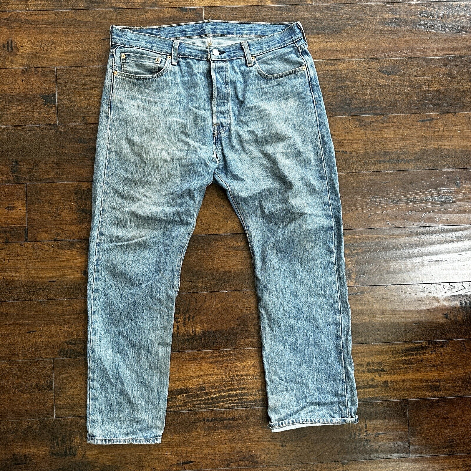 Levis 501 Vintage Y2K Straight Leg XX 2000s Jeans 35x30 Light Wash 36x28