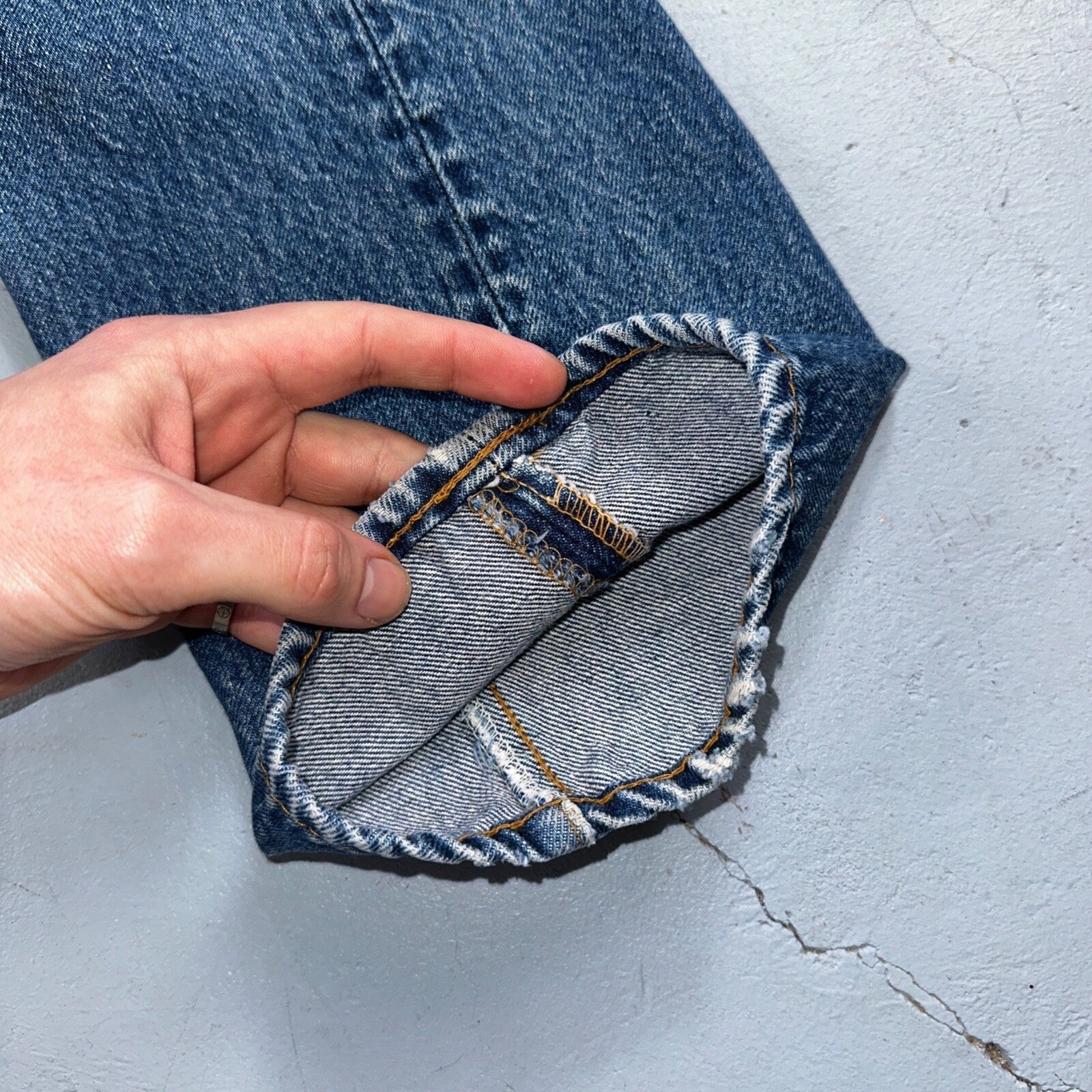 Levis 501 Vintage 80s USA XX Straight Leg Jeans Blue Med Wash 30x36 Act 27x31