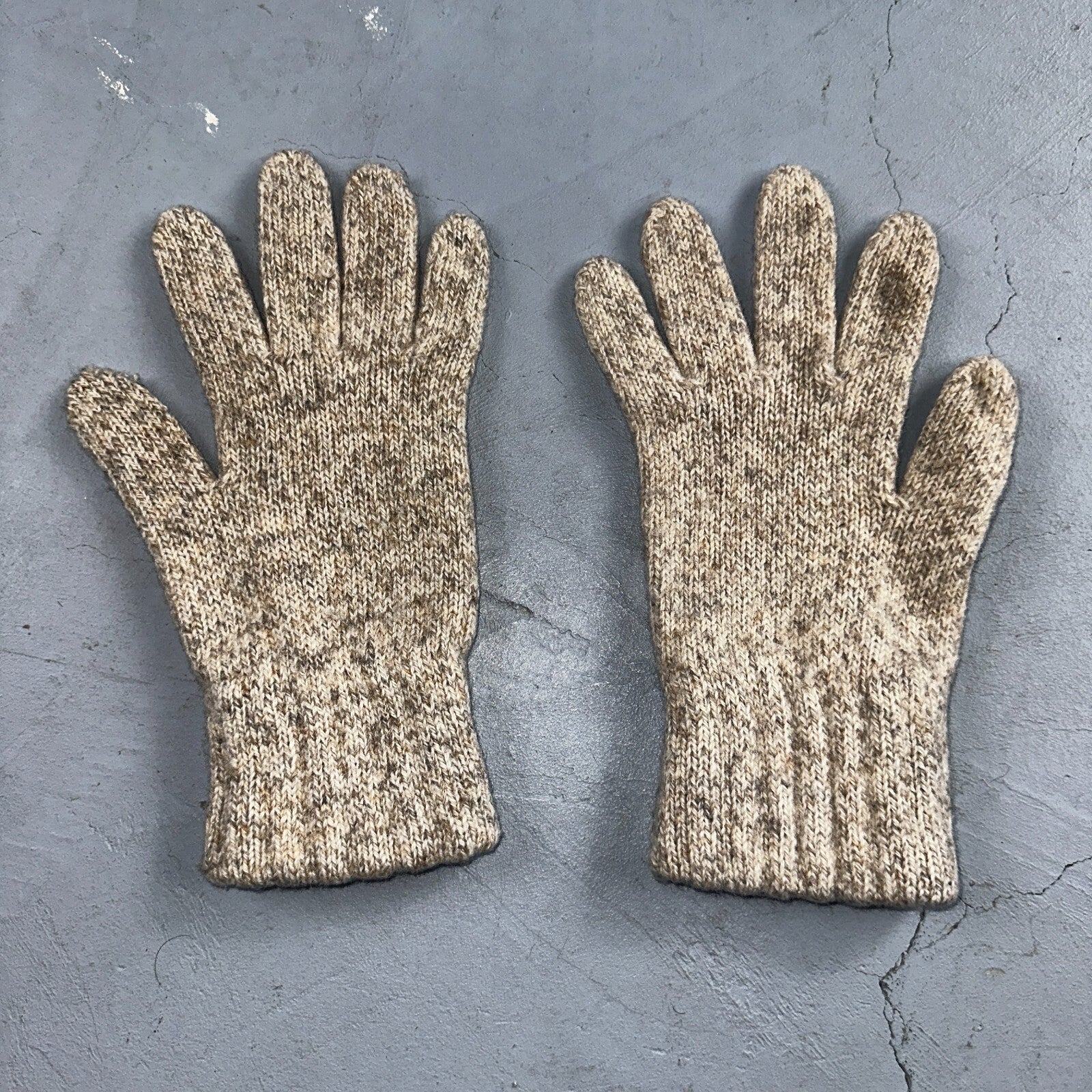 Eddie Bauer Wool Gloves Small Med Charcoal Black Gray Winter VTG Made In USA