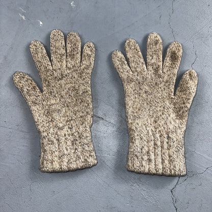 Eddie Bauer Wool Gloves Small Med Charcoal Black Gray Winter VTG Made In USA