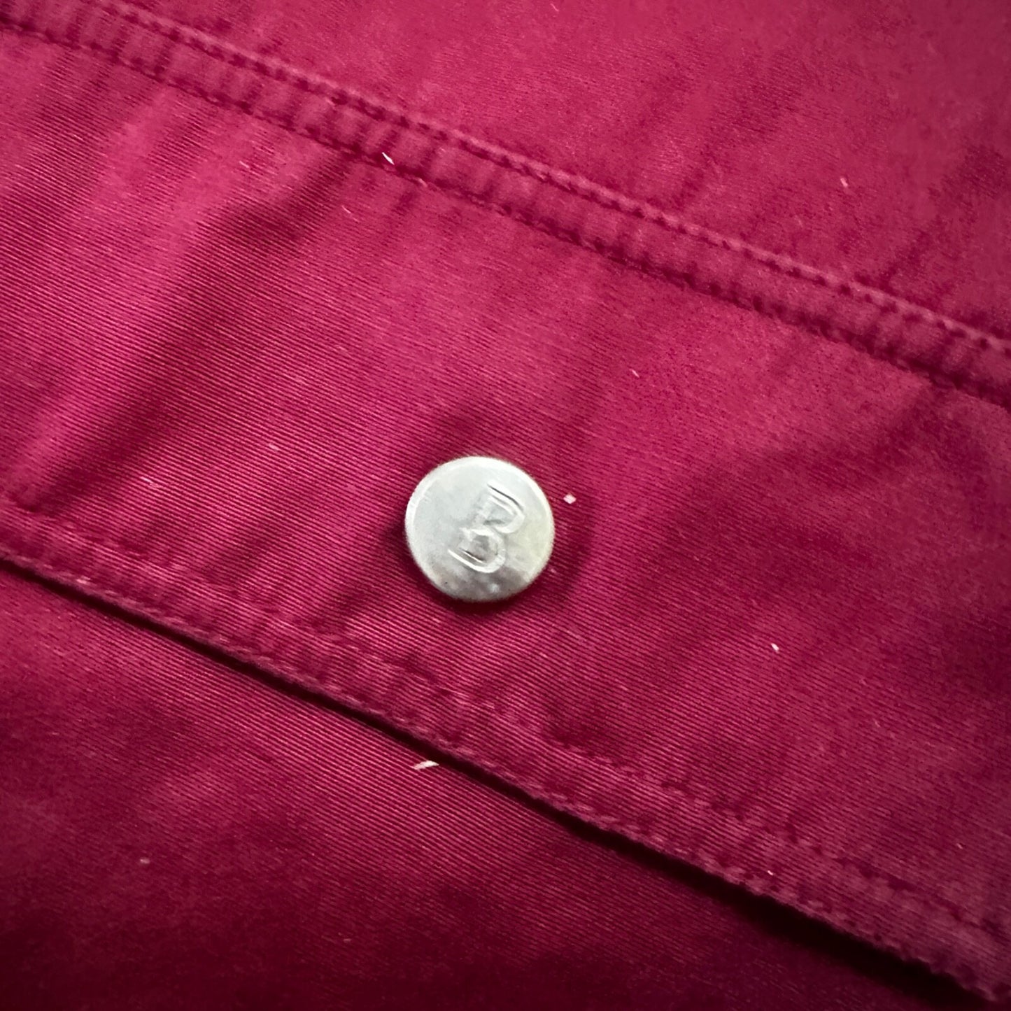 1960s 60s Jacket Shirt Bogner Germany Long Sleeve Button Snap Rockabilly Maroon