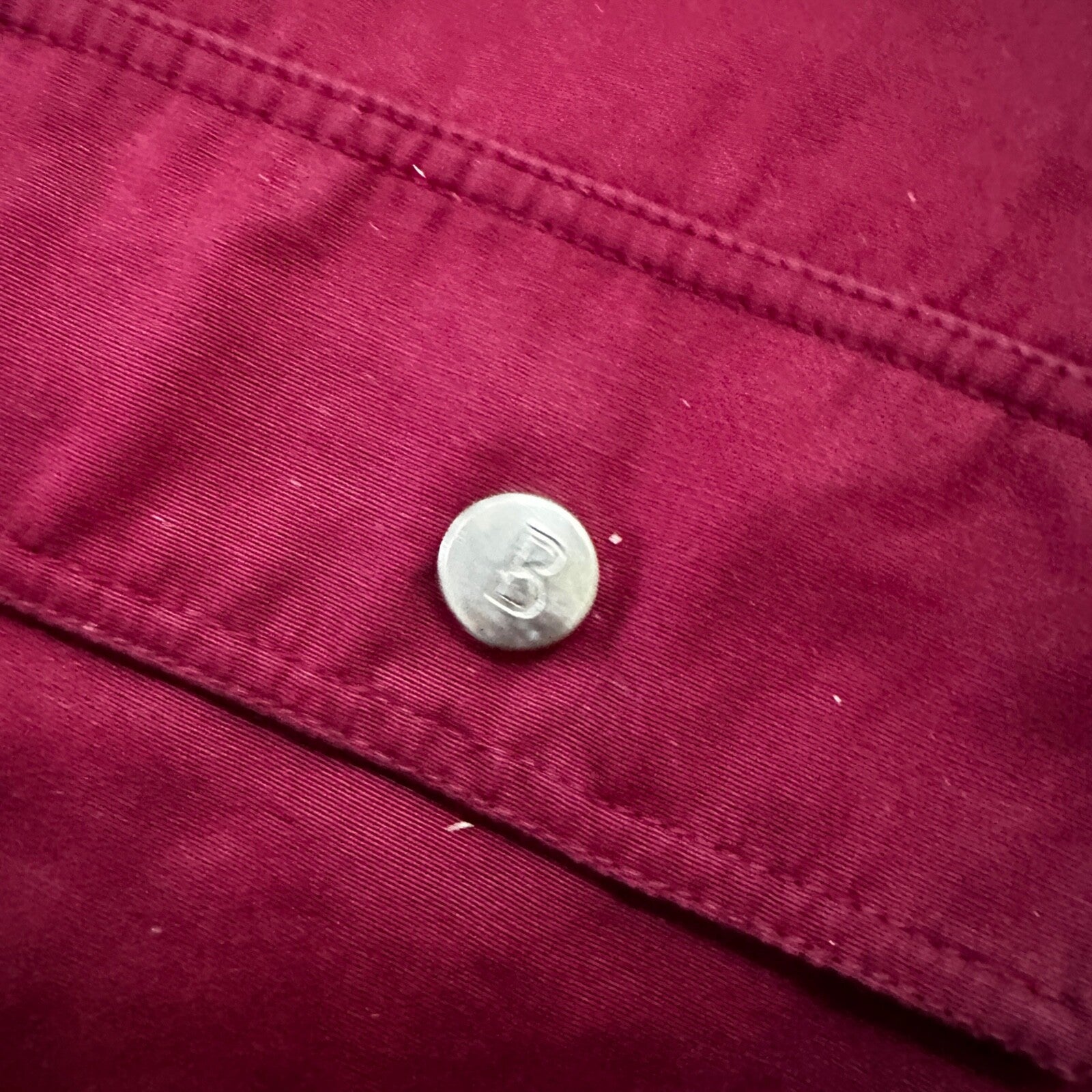 1960s 60s Jacket Shirt Bogner Germany Long Sleeve Button Snap Rockabilly Maroon